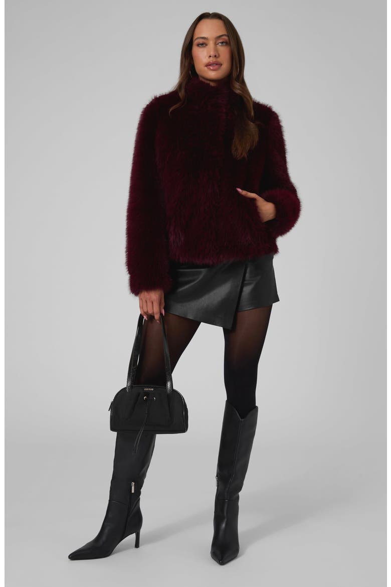 Hayden Faux Leather Skort, Alternate, color, JBLACK-BLACK
