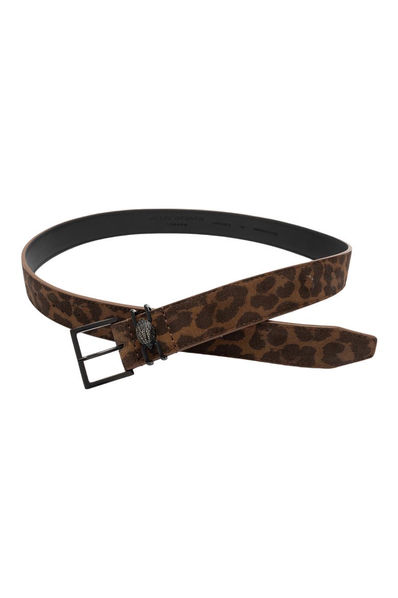 Shoreditch Leopard Print Suede Belt, Alternate, color, LEOPARD