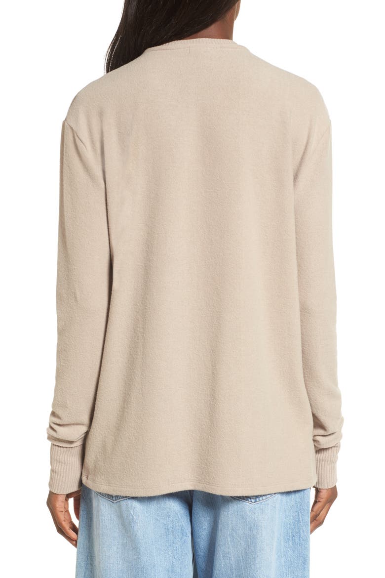 V-Neck Pullover, Alternate, color, TAN OXFORD