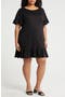 Ruffle Trim Jersey Dress