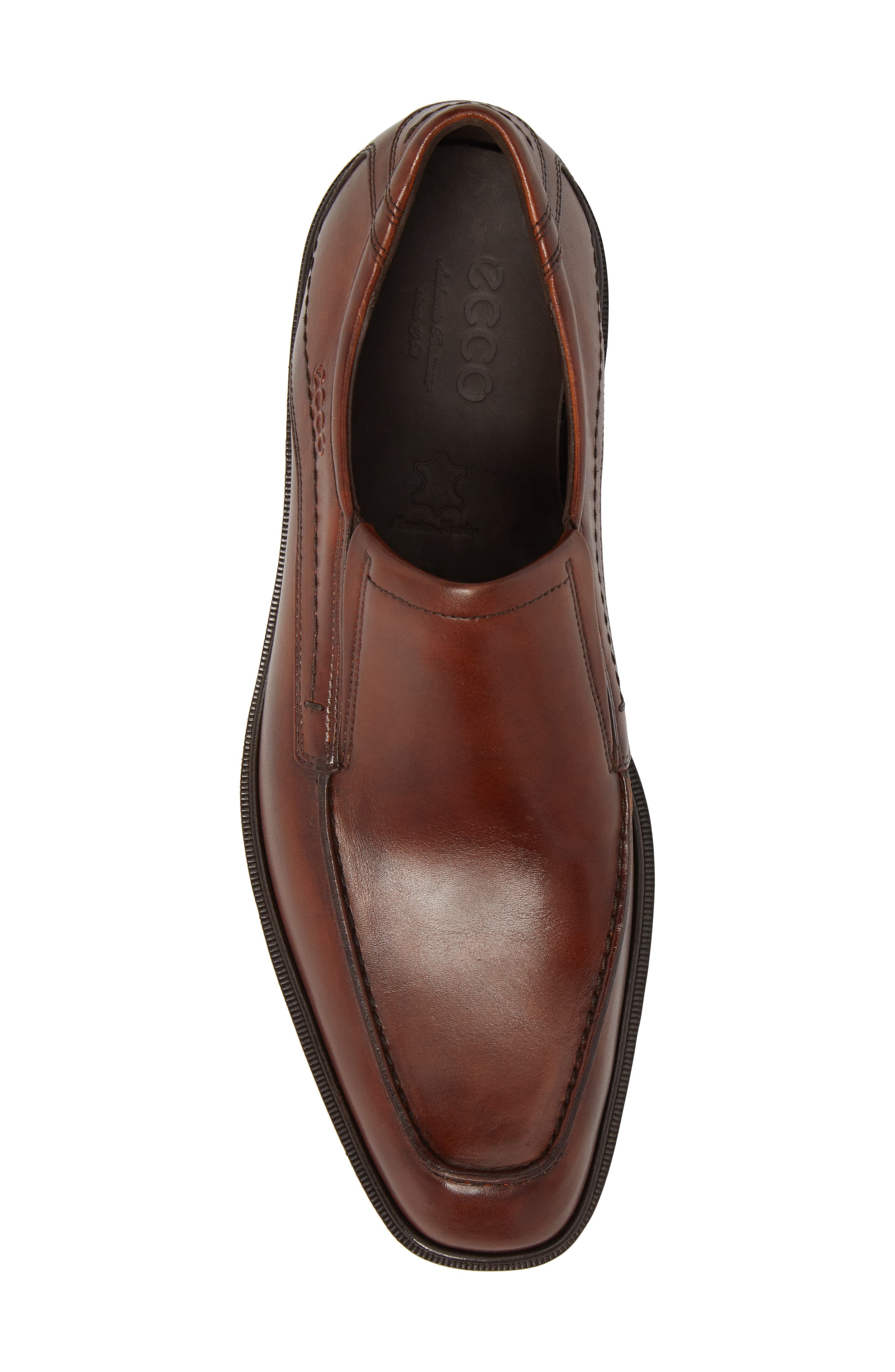 Windsor Apron Toe Slip-On, Alternate, color, AMBER LEATHER