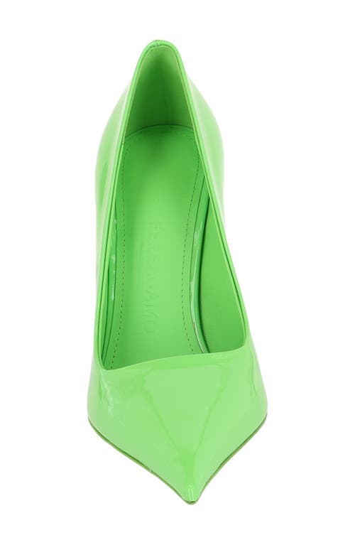 Ferragamo Pointed Toe Pump In Green
