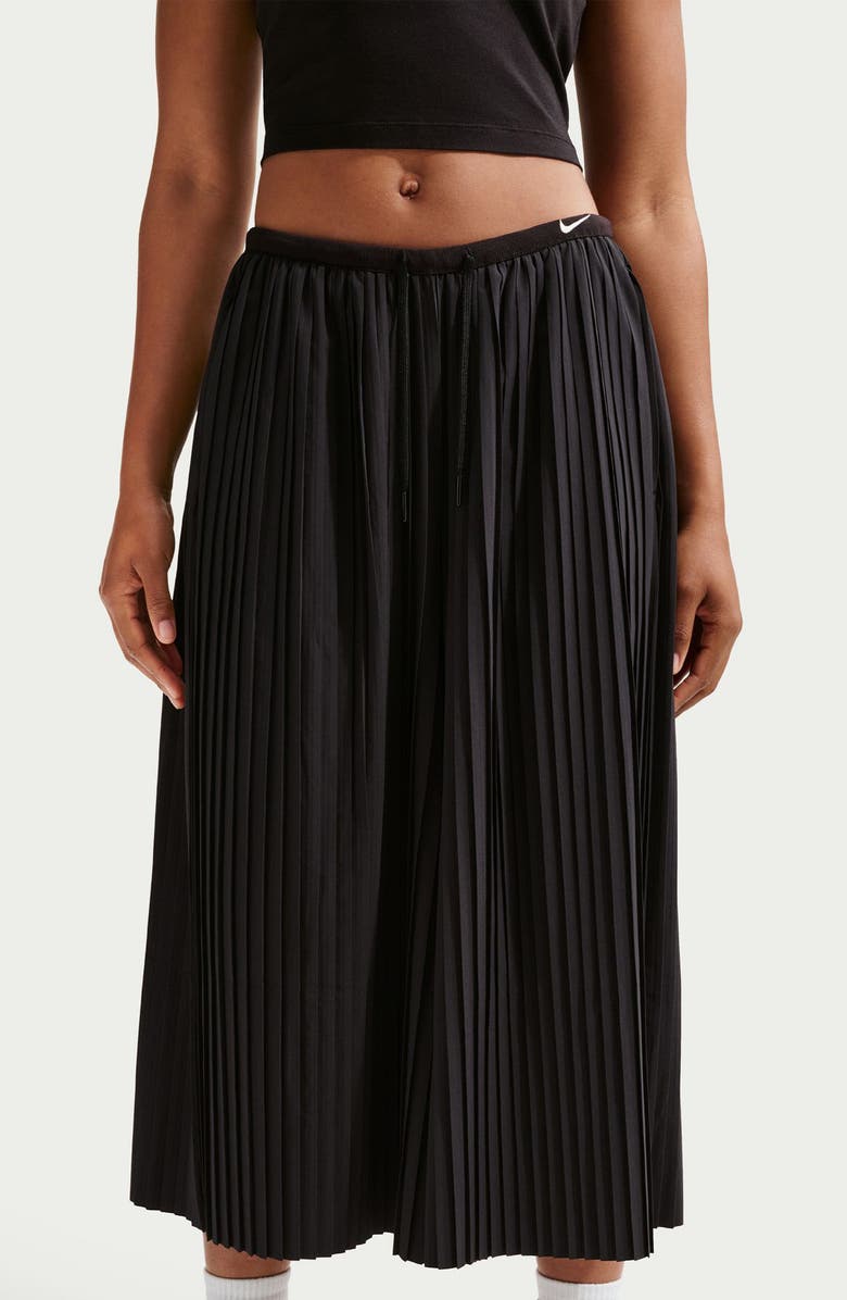 Nike Sportswear Pleated Culottes, Alternate, color, Black/Sail