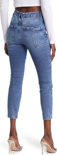 NWT GOOD AMERICAN Good Waist High Waist outlet Crop Skinny Jeans