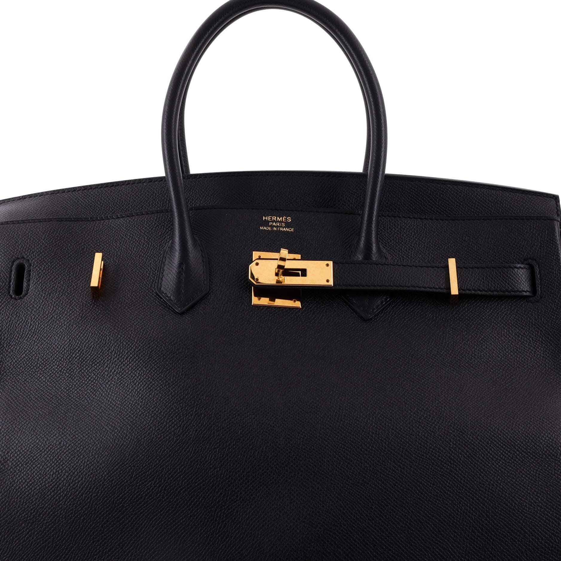 Birkin Handbag Black Epsom with Gold Hardware 35, Alternate, color, Black