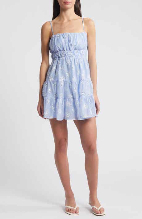 Floral Eyelet Embroidered Minidress
