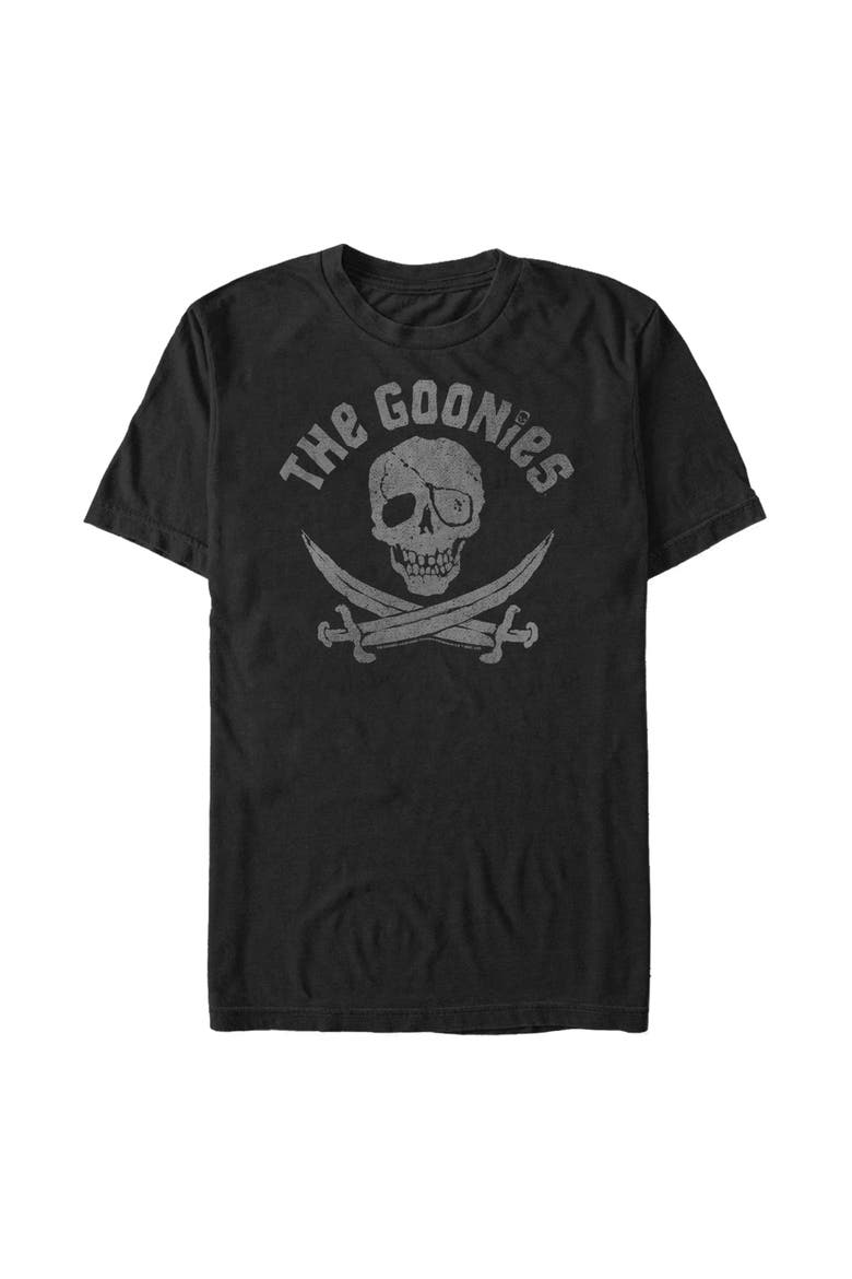 Men's The Goonies Cross Swords Logo Graphic T-Shirt, Main, color, Black