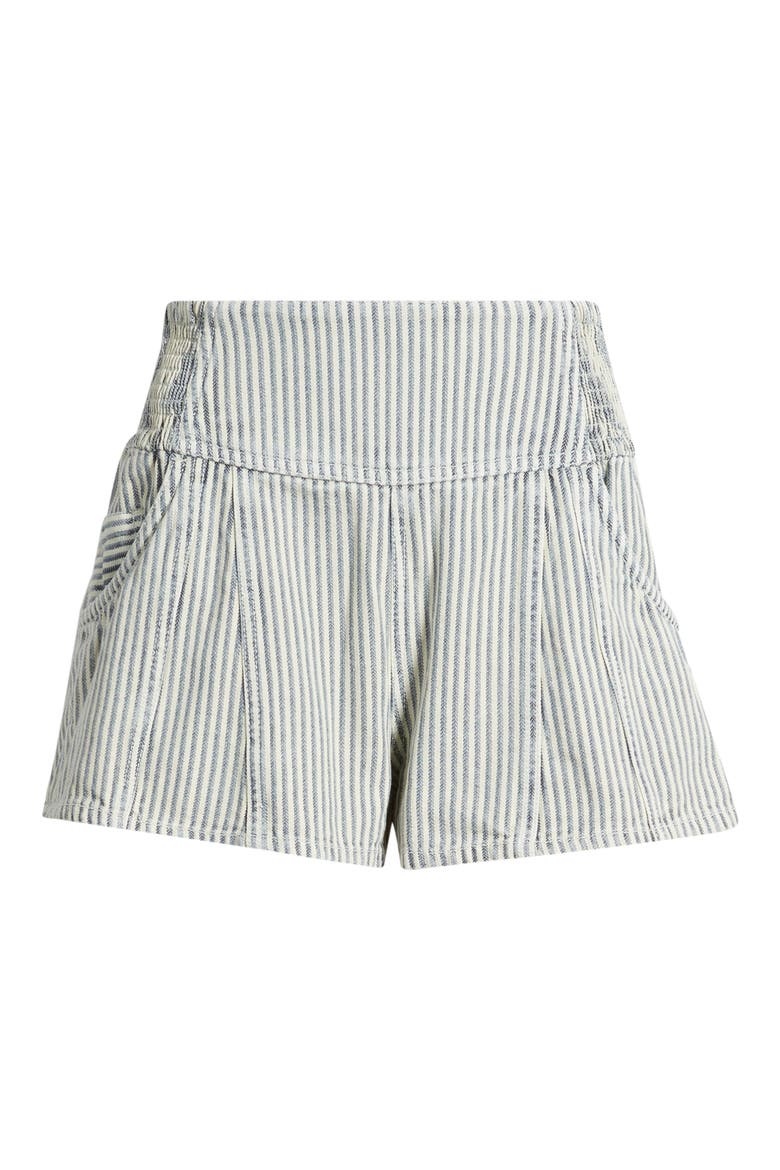 Luna Railroad Stripe Cotton Shorts, Alternate, color, HORIZON STRIPE