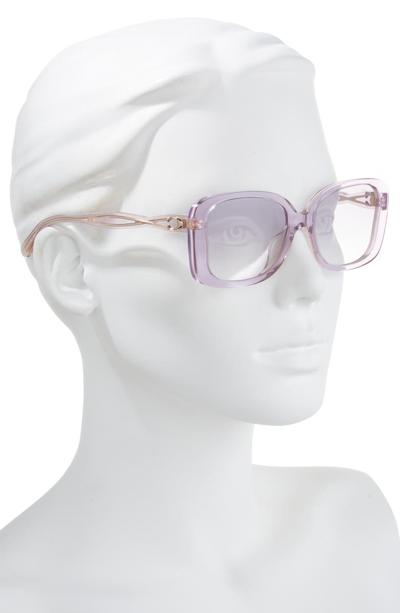 COACH 53mm Square Sunglasses, Alternate, color, Lilac