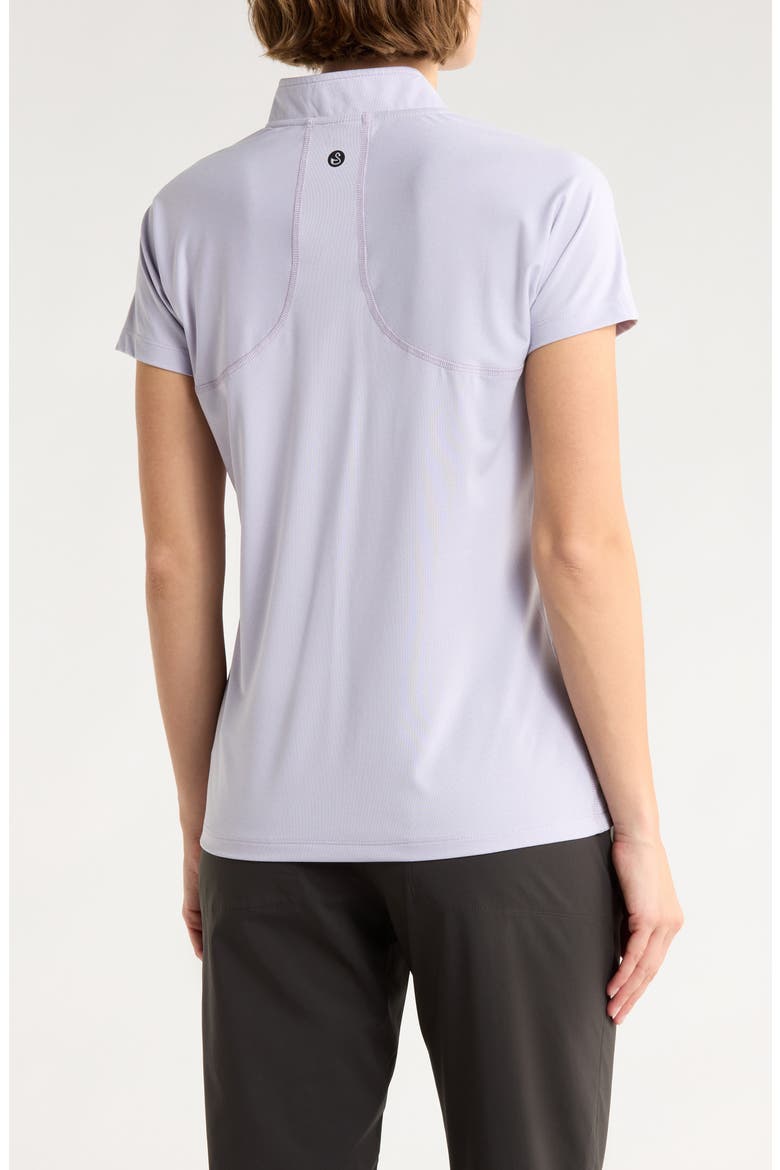 Quinn Half Zip Knit Polo, Alternate, color, LILAC HEATHER