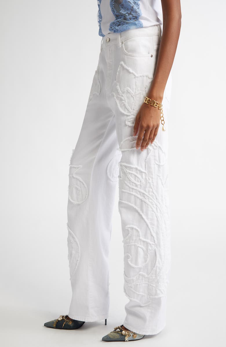 Dolce&Gabbana Fray Trim Boyfriend Jeans, Alternate, color,