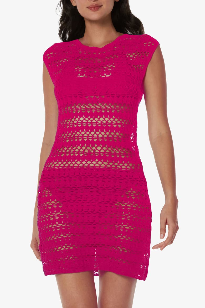 Kendall Crochet Dress, Main, color, Lotus Pink