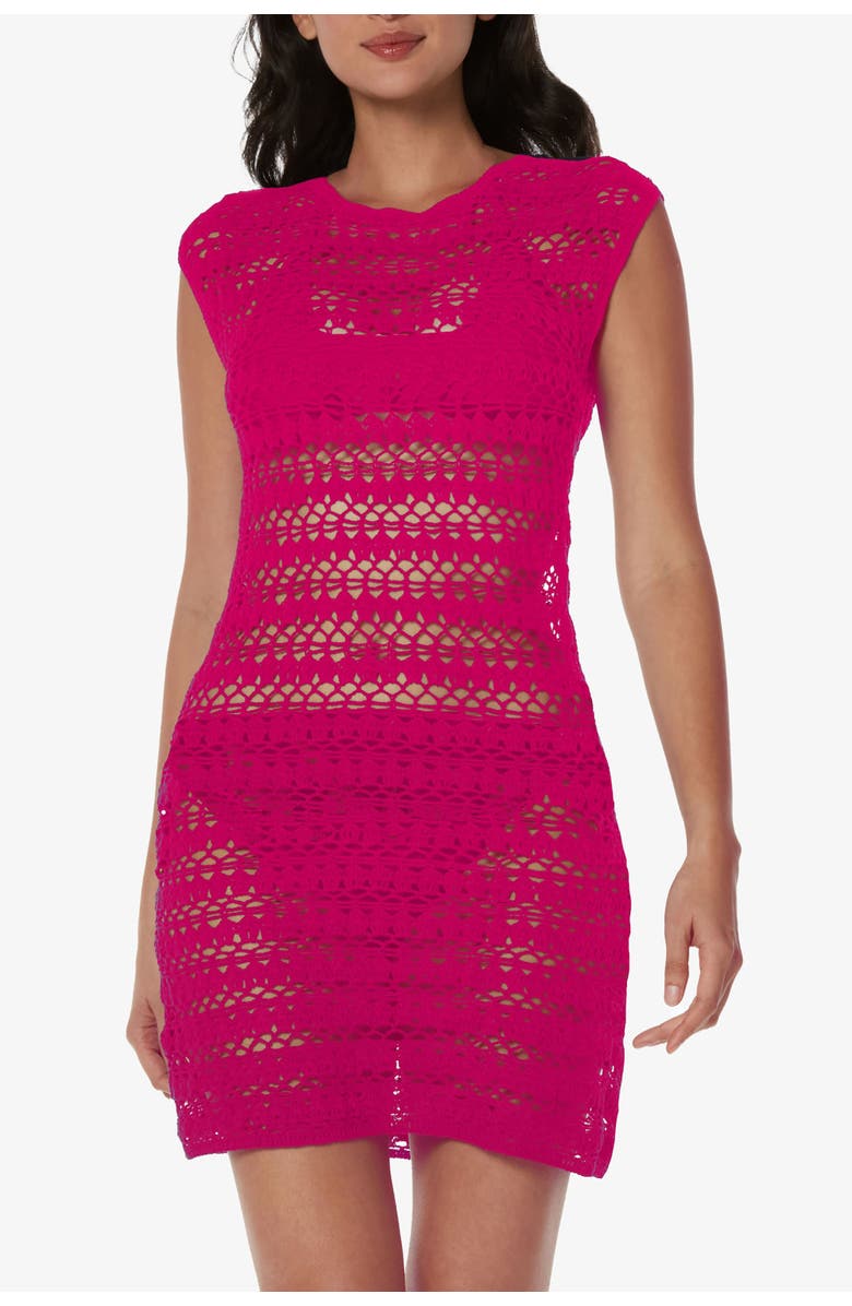 HELEN JON Kendall Crochet Dress, Main, color, Lotus Pink