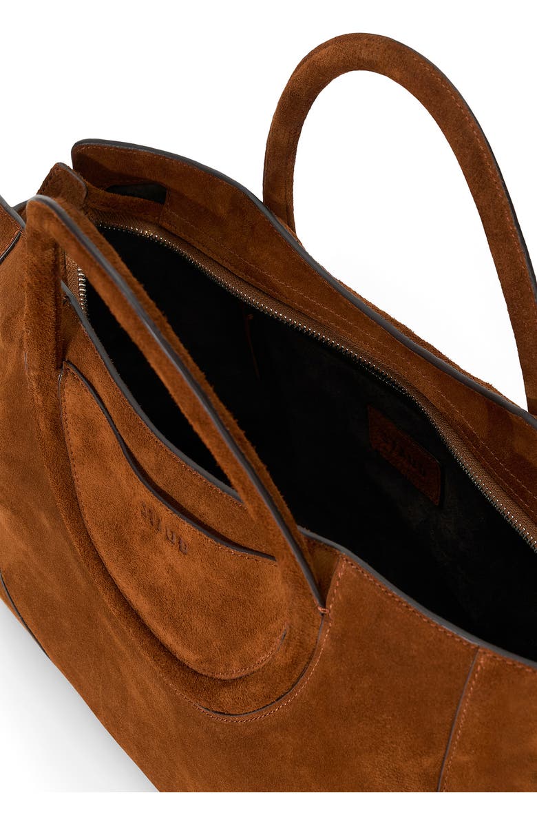 STAUD Maude Leather Satchel, Alternate, color, Tabacco