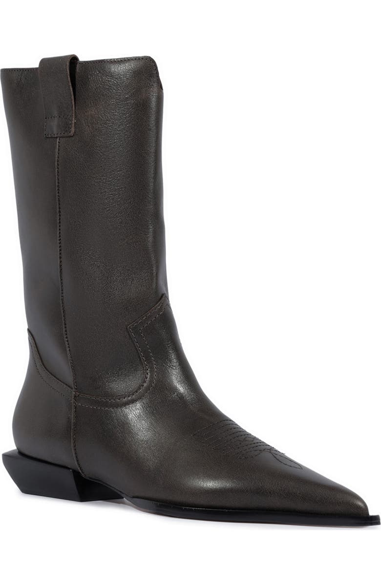 Schutz Ashley Pointed Toe Western Boot, Main, color, Root Brown