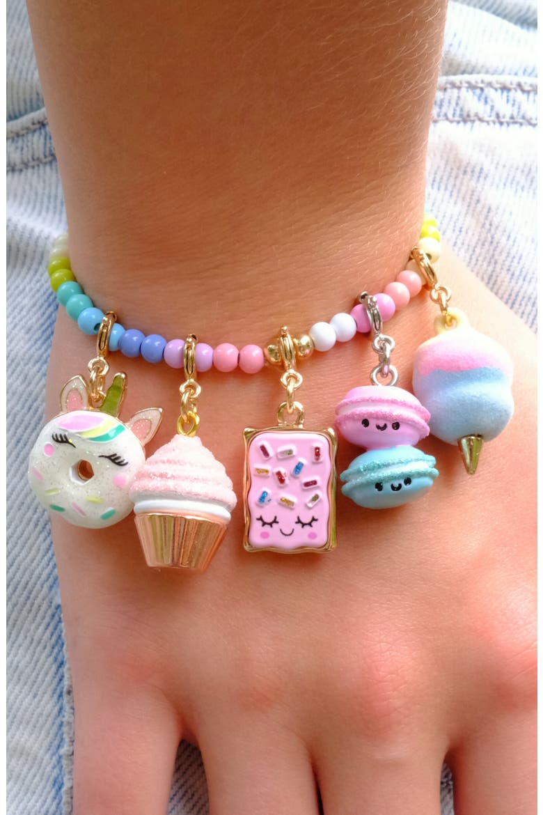 Toaster Cake Charm, Alternate, color, GOLD