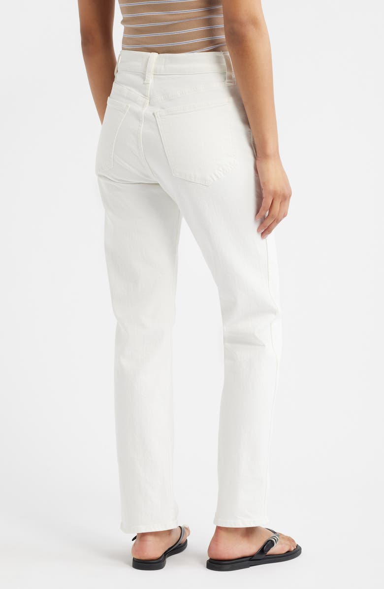 Madewell Longline Straight Leg Jeans, Alternate, color, Tile White