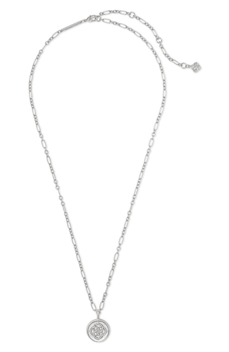 Kendra Scott Dira Coin Pendant Necklace, Main, color, 