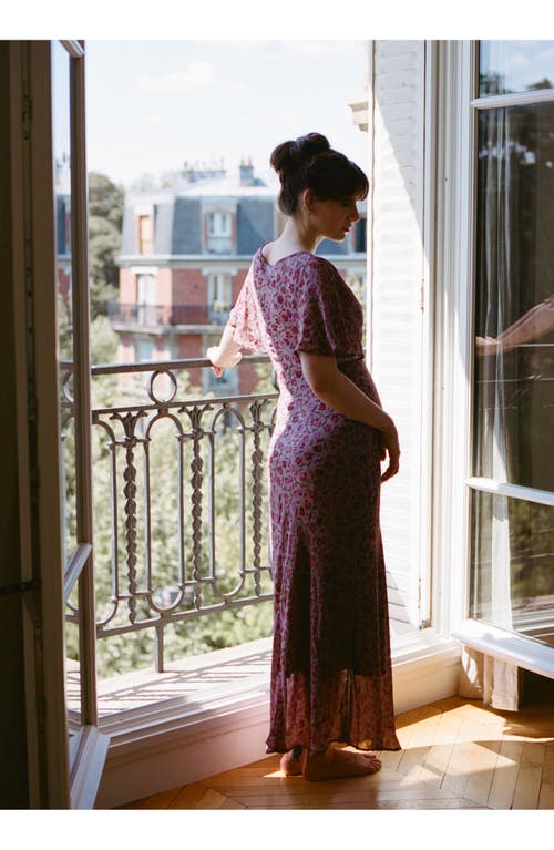 Hatch The Mirabelle Dress In Burgundy