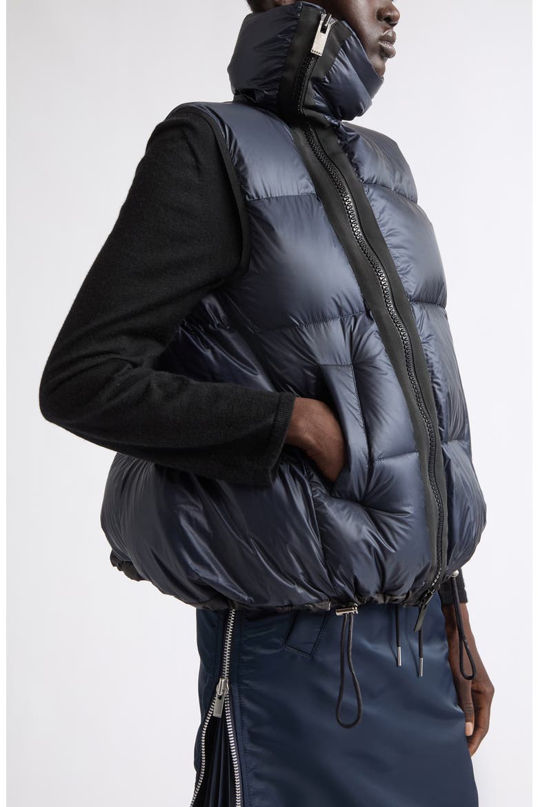 Asymmetric Down Puffer Vest, Alternate, color, DARK NAVY