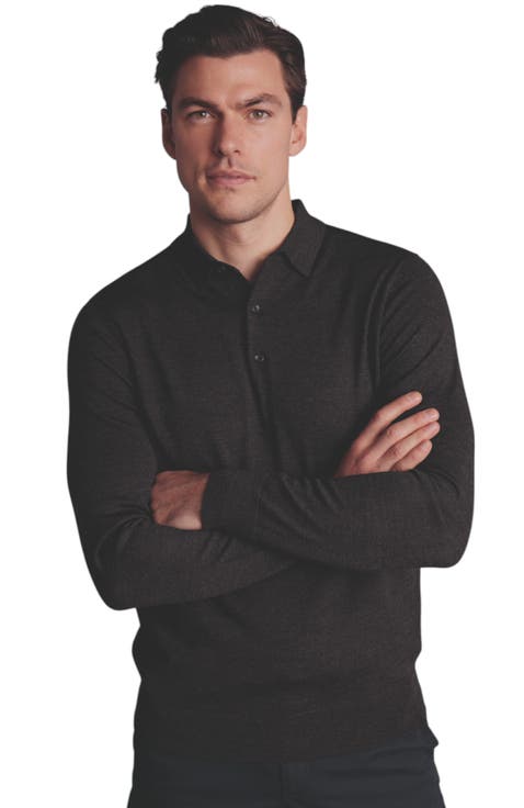 Merino Polo Long Sleeve Sweater