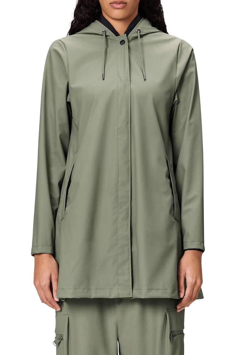 Waterproof A-Line Rain Jacket, Main, color, DRIFT