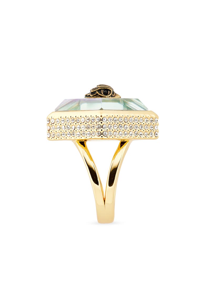 Square Stone Cocktail Ring, Alternate, color, CRYSTAL