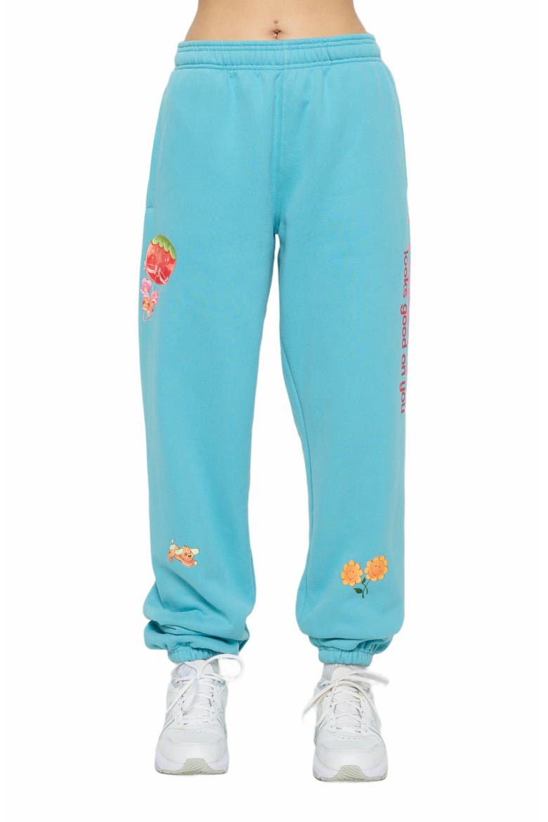 Happiness Looks Good Sweatpants, Alternate, color, BLUE