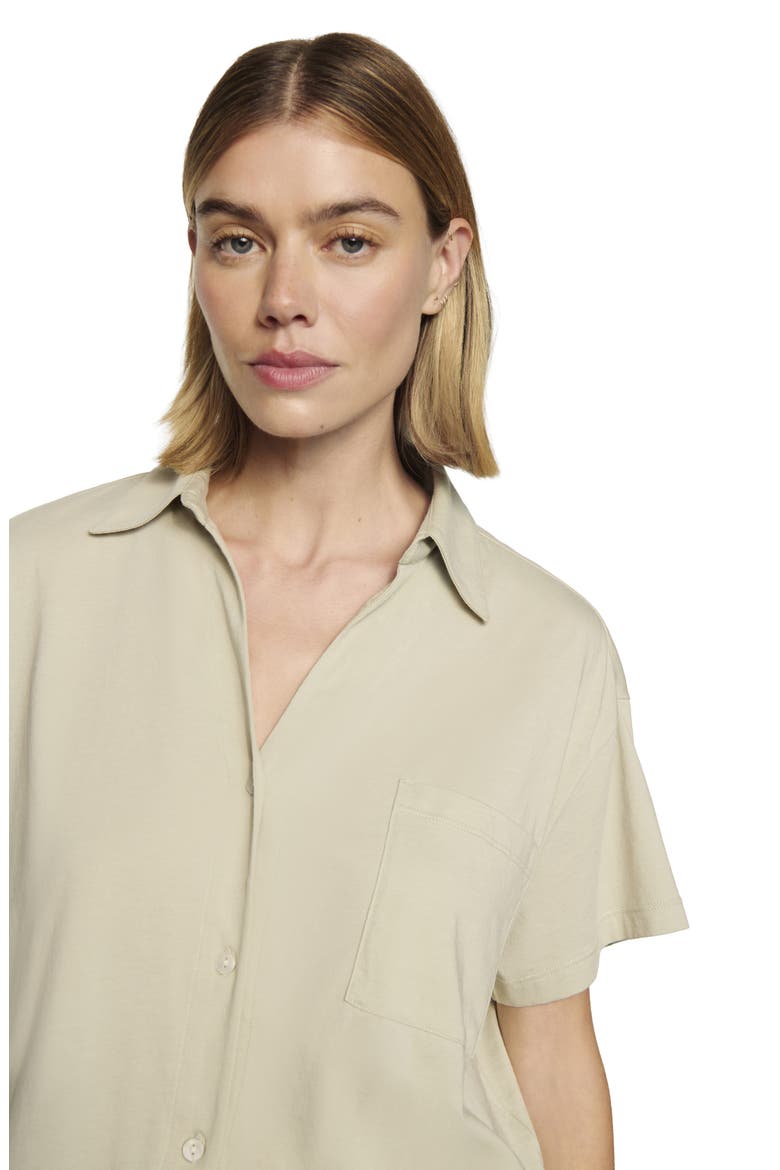 Organic Cotton Relaxed Short Pajamas, Alternate, color, SANDSTONE