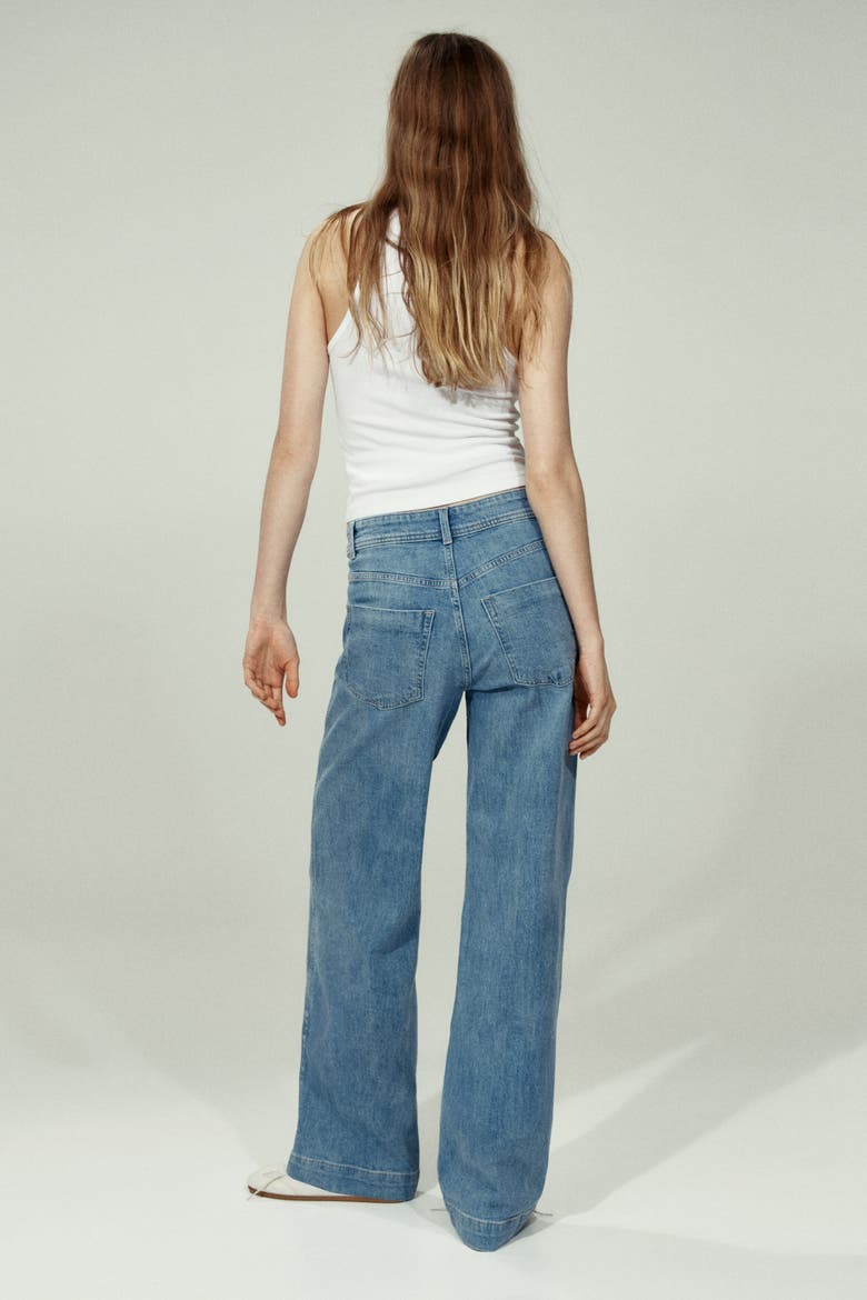 Wide High Jeans, Alternate, color, Light denim blue