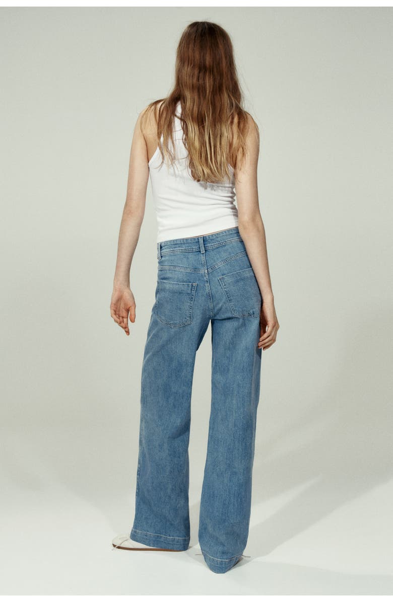 H&M Wide High Jeans, Alternate, color, Light Denim Blue