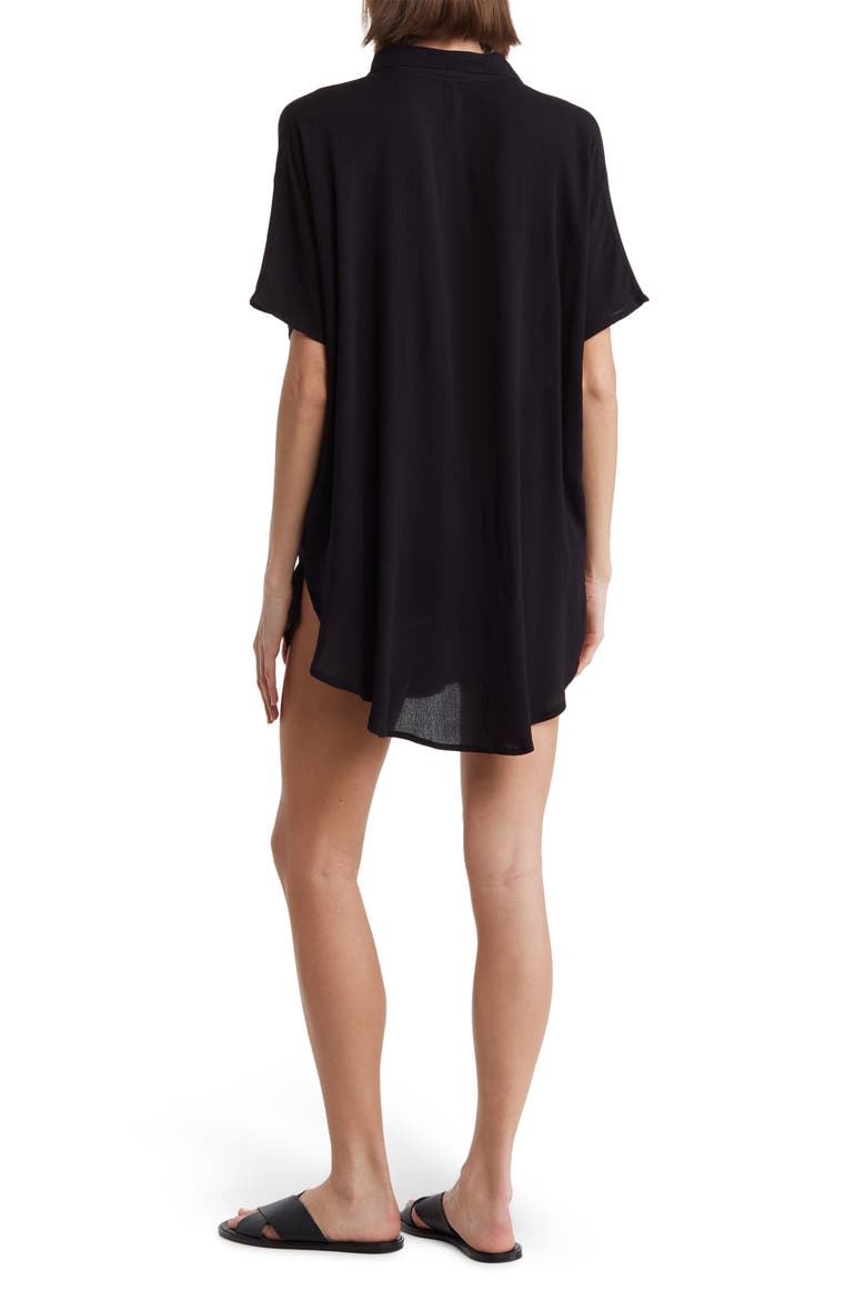 Cover-Up Shirtdress, Alternate, color, BLACK