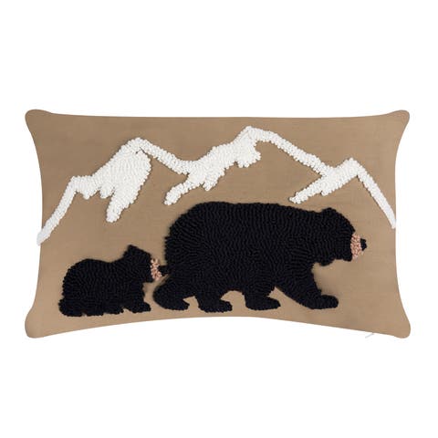 Woodland Hooked Throw Pillows