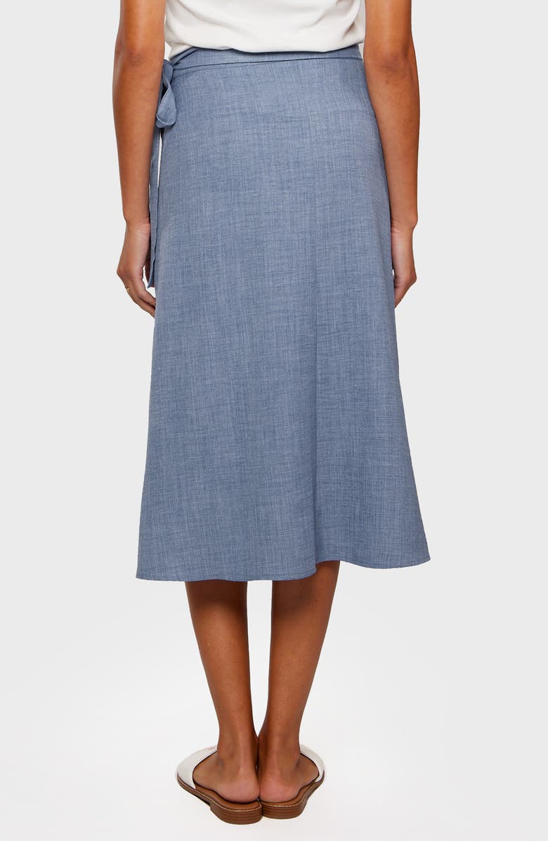 matty m. Cora Wrap Skirt, Alternate, color, Denim