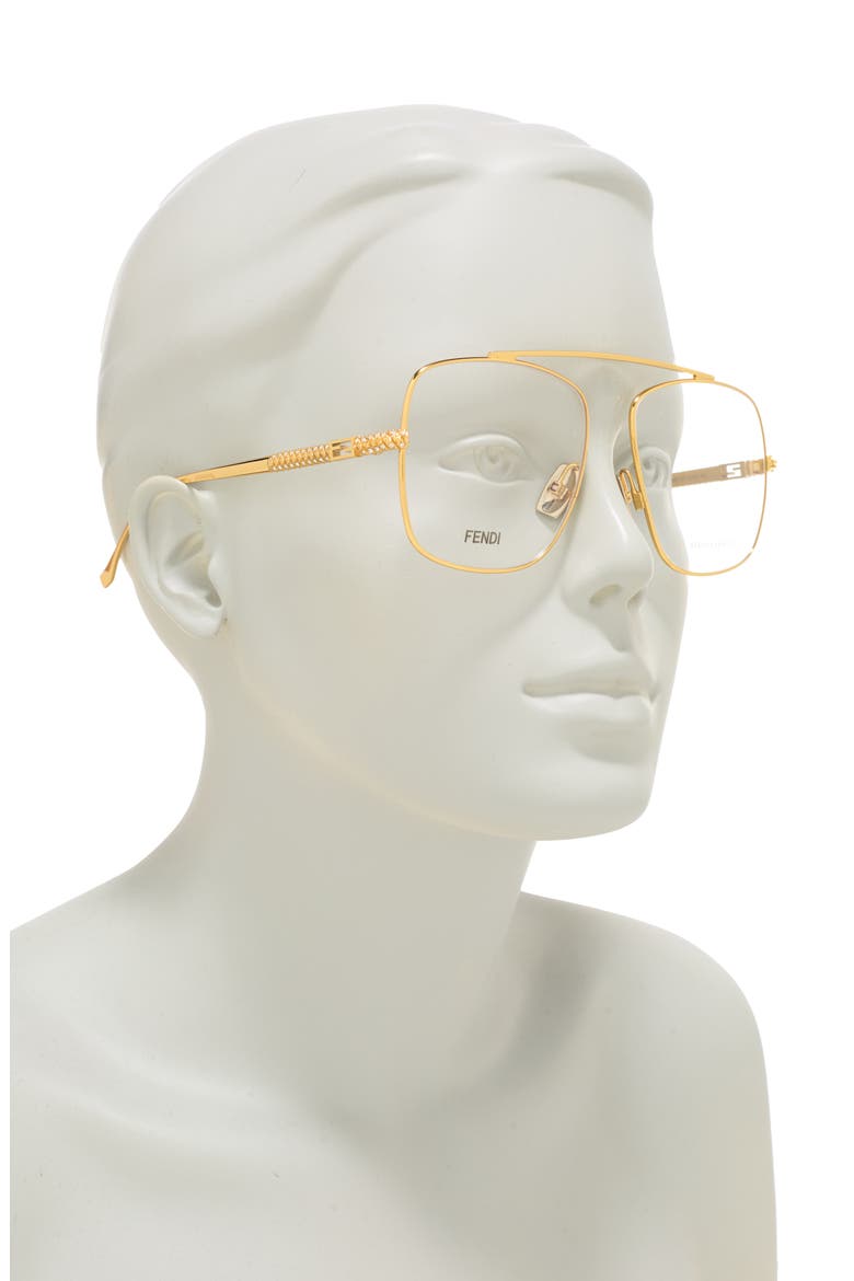 57mm Aviator Optical Frames, Alternate, color, GOLD