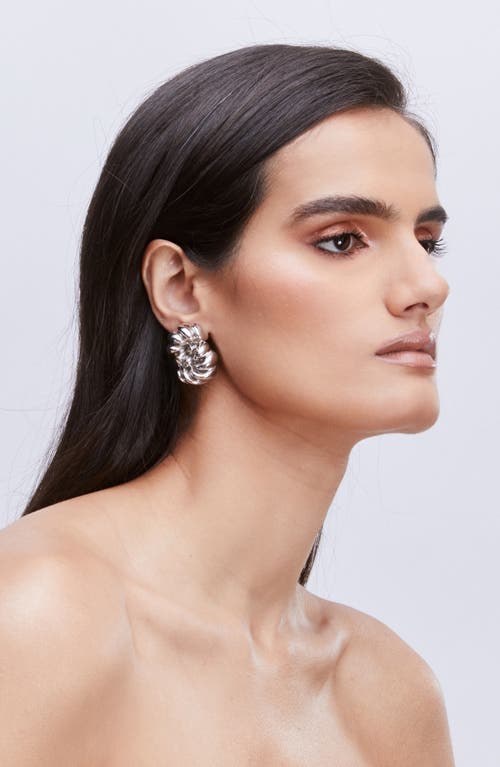 Julietta Loulou Stud Earrings In Silver