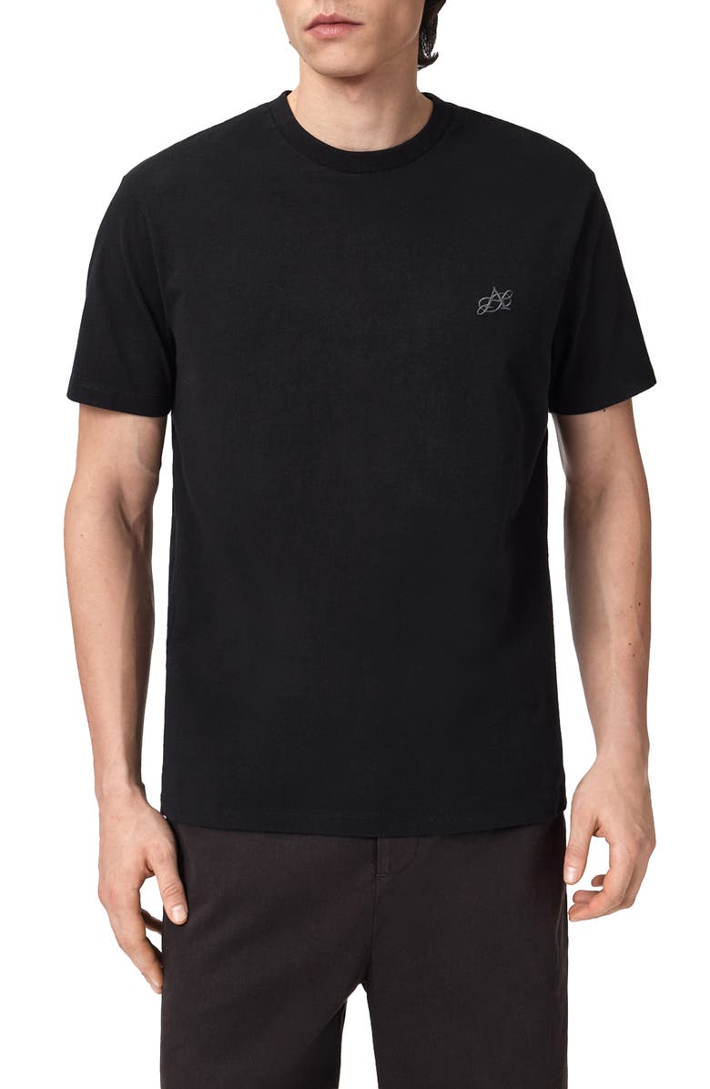 AllSaints Cipher Relaxed T-Shirt, Main, color, Jet Black