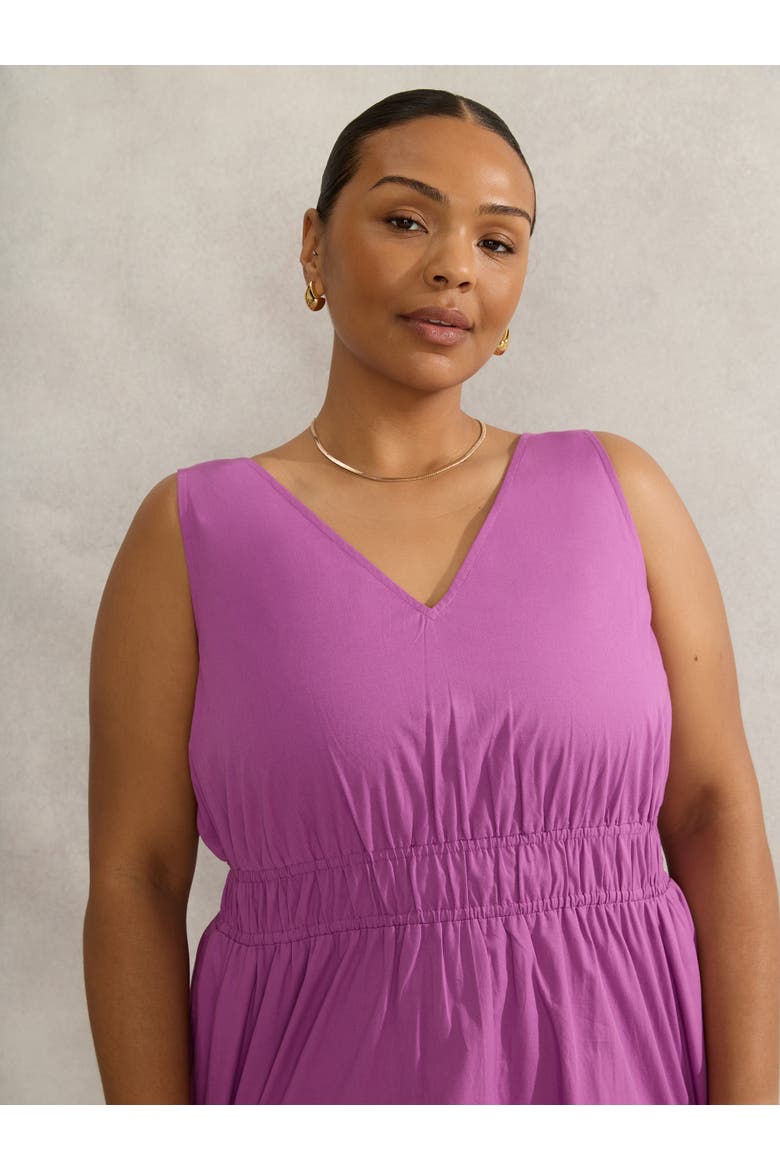 V-Neck Elasticated Waist Dress, Alternate, color, Purple