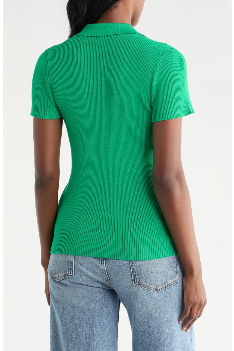 Quarter Zip Polo, Alternate, color, GREEN JELLY BEAN