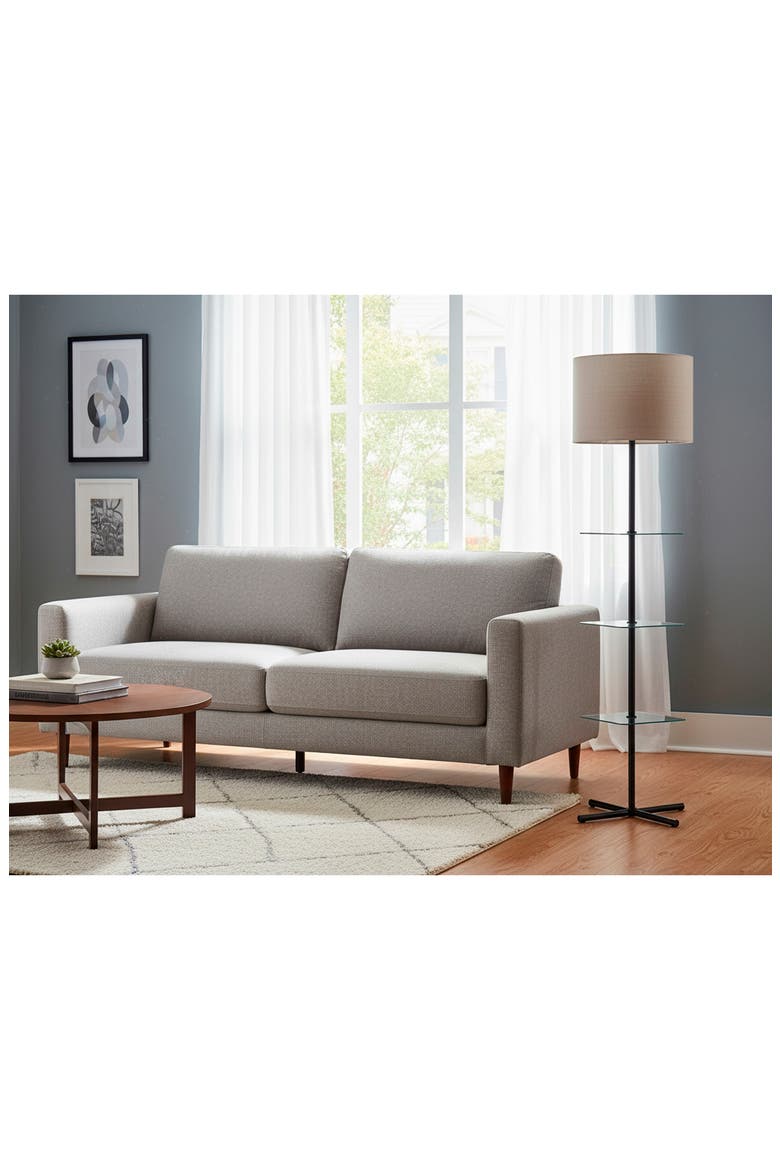 Imogen Shelf Floor Lamp, Alternate, color, BLACK