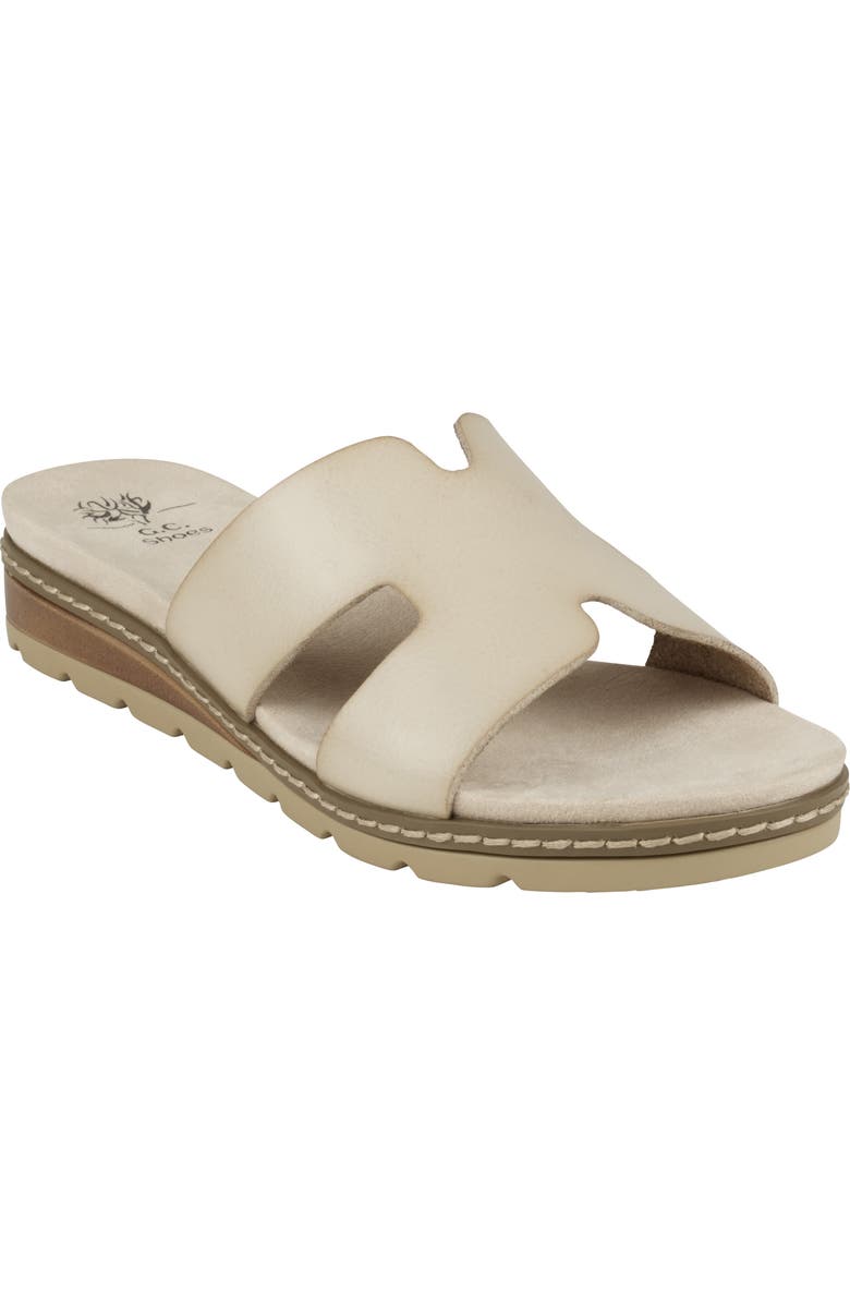 GOOD CHOICE NEW YORK Nellie Cutout Wedge Slide Sandal, Main, color, Beige