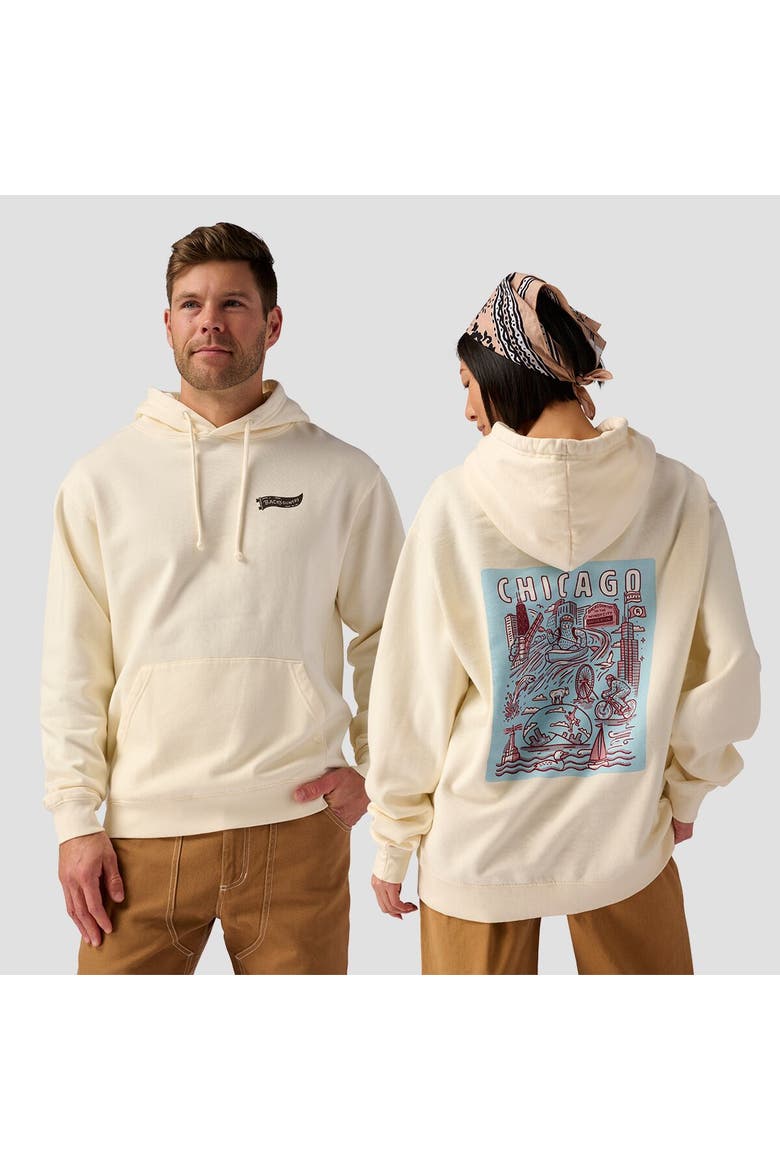 Chicago Poster Hoodie, Main, color, Vintage White