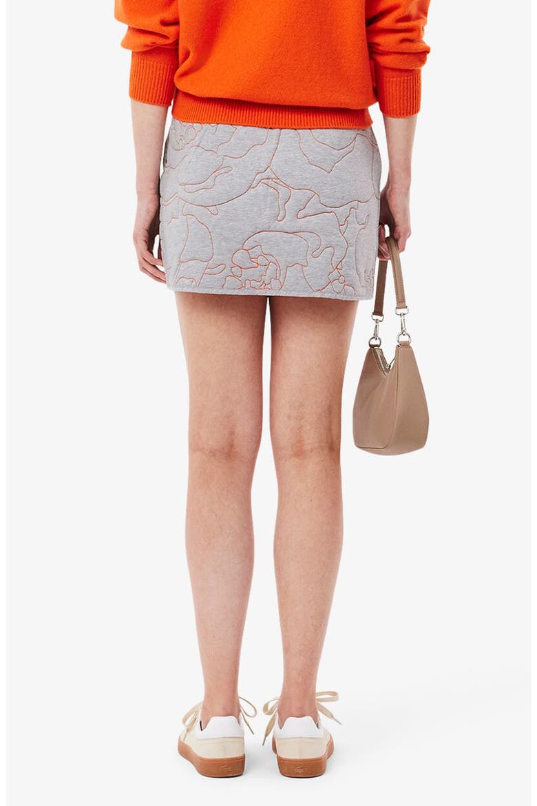 Reversible Embroidered Quilted Miniskirt, Alternate, color, SILVER CHINE/ BUOY