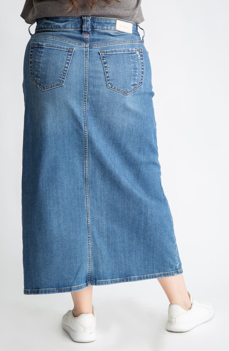 SLINK Jeans Denim Maxi Skirt, Alternate, color, 