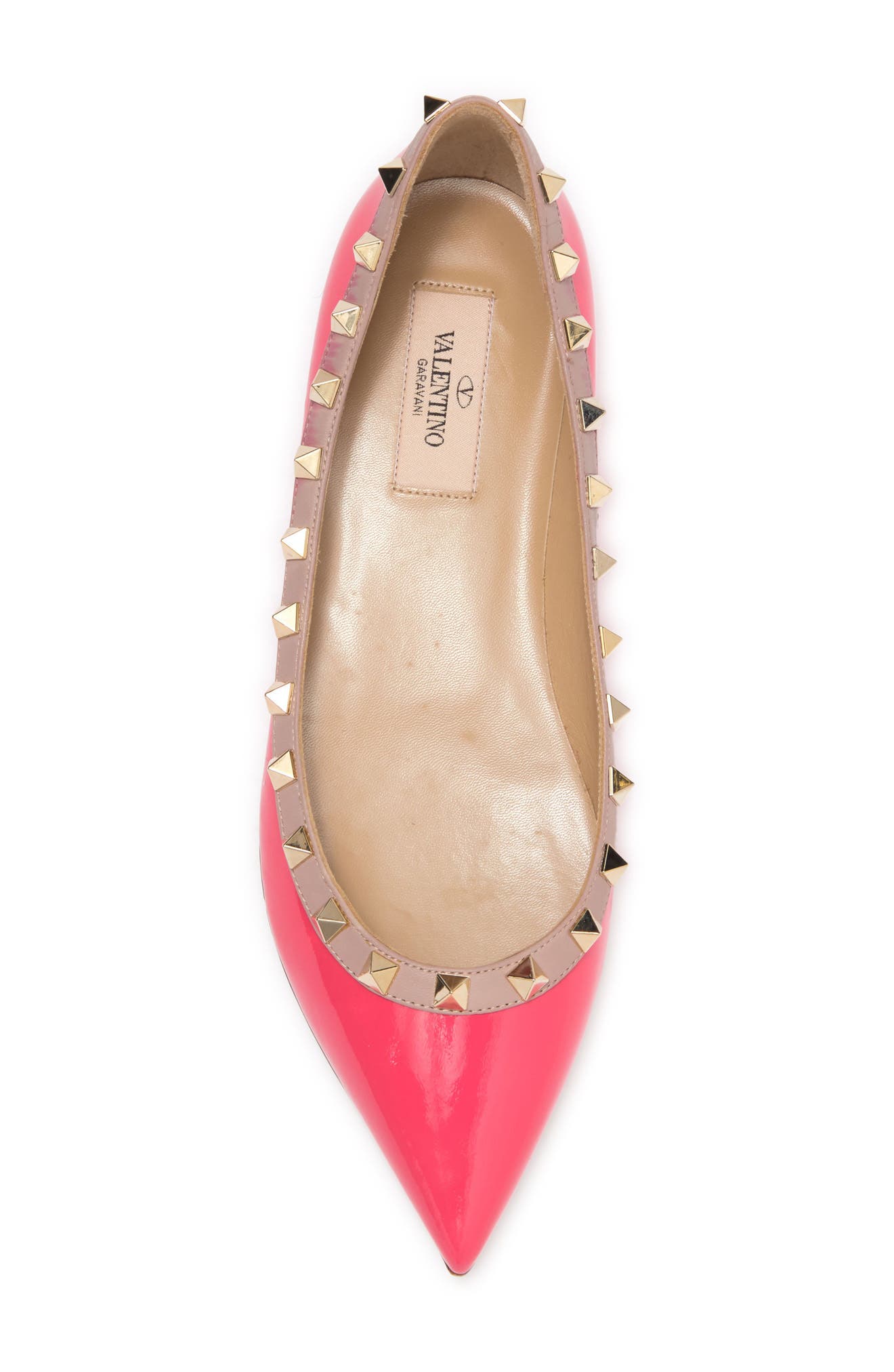 Valentino Garavani 'Rockstud' Flat, Alternate, color, 