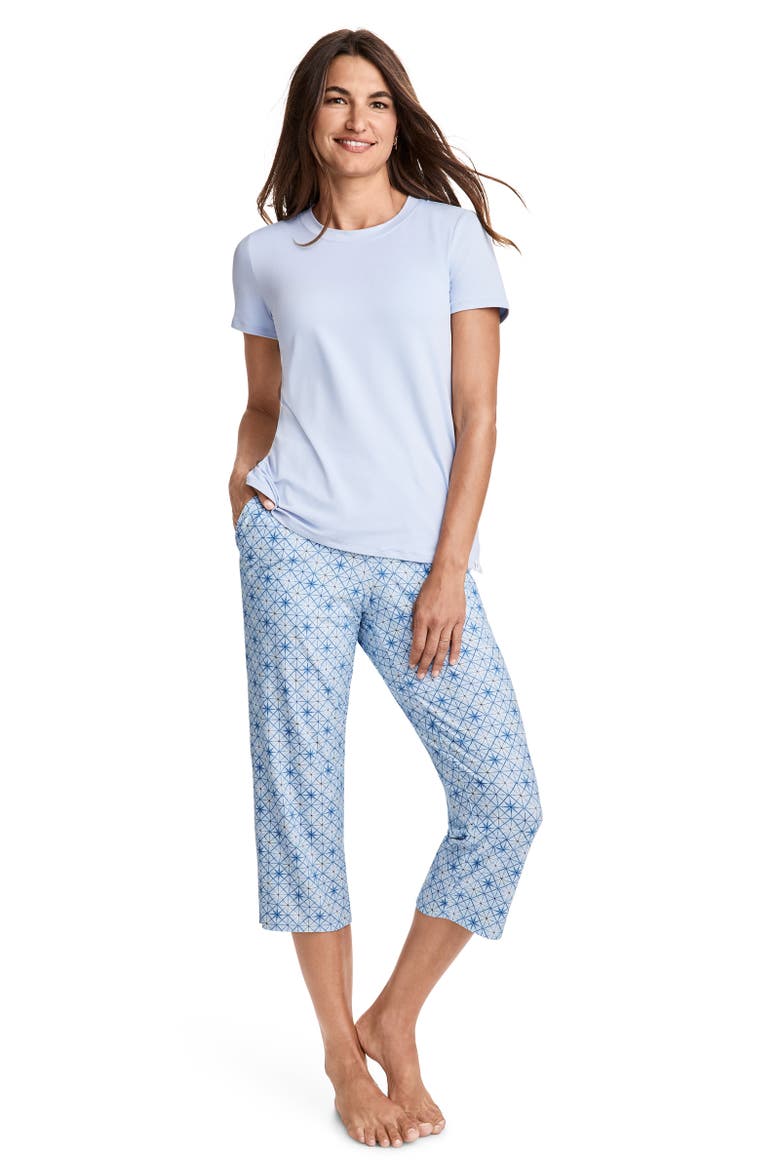 Women's Soft Cool Capri, Alternate, color, Paper Stars