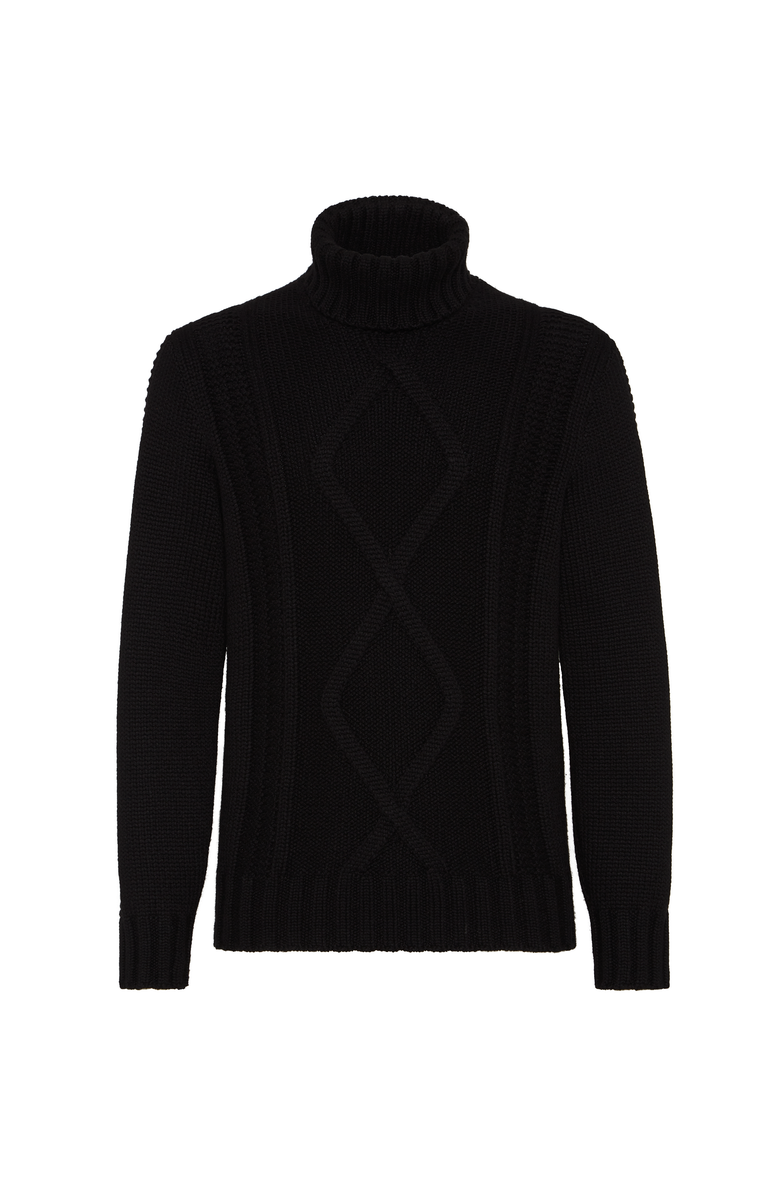 Brunello Cucinelli Cashmere Feather yarn sweater, Main, color, Black
