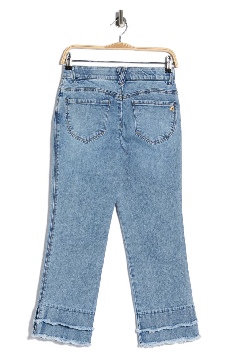 Double Layer Flare Jeans, Alternate, color, LIGHT BLUE ARTISANAL