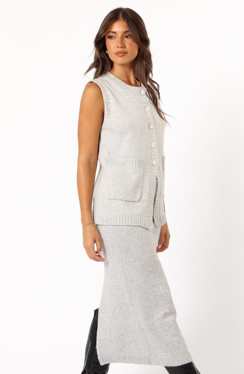 Petal & Pup Kaplan Sweater Vest & Skirt Set, Alternate, color, Grey
