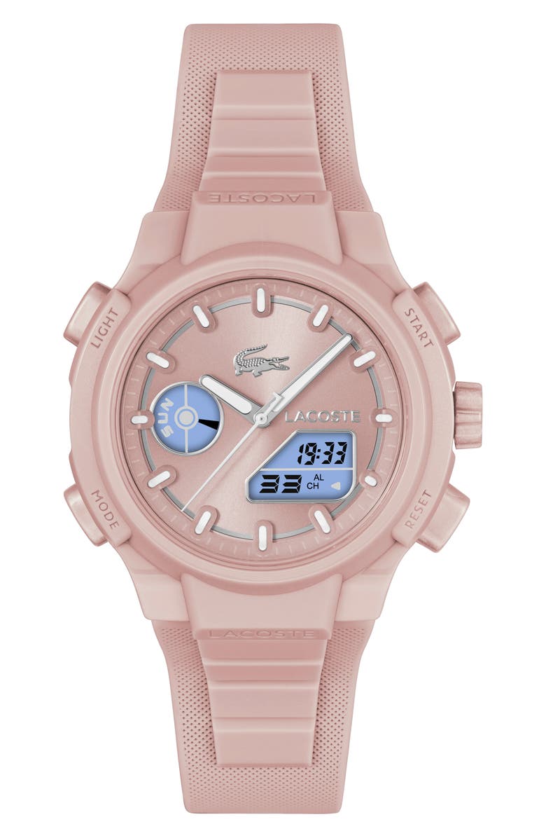 Lacoste LC33 Silicone Strap Watch, 40mm, Alternate, color, Blush